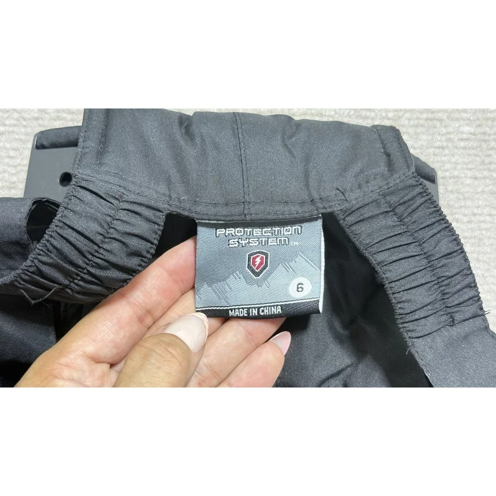 Protection System Snow Bib Pants Kids 6 Gray Insulated Ski Adjustable Winter